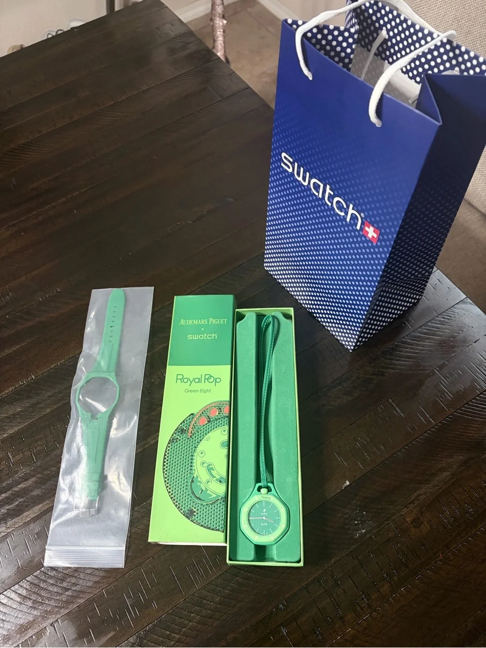Swatch Green Pocket Watch-Style Wearable